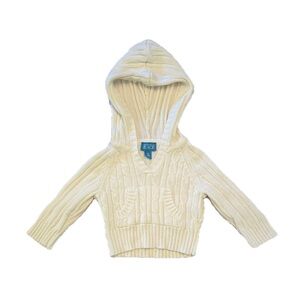 The Children's Place Cream Hooded Cable Knit Sweater
